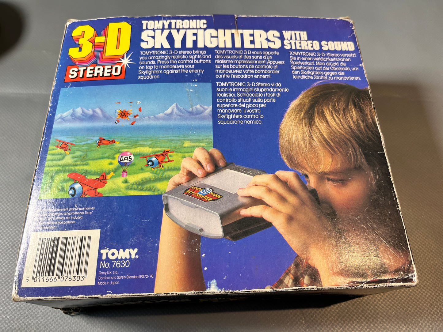 Tomytronic 3D Stereo Skyfighters. Vintage Handheld Electronic Game Boxed