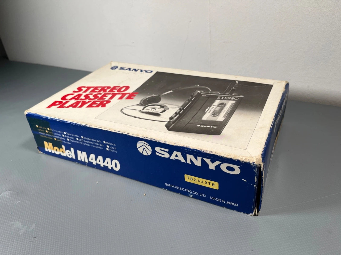 Sanyo M4440 Vintage Stereo Cassette Walkman, Boxed