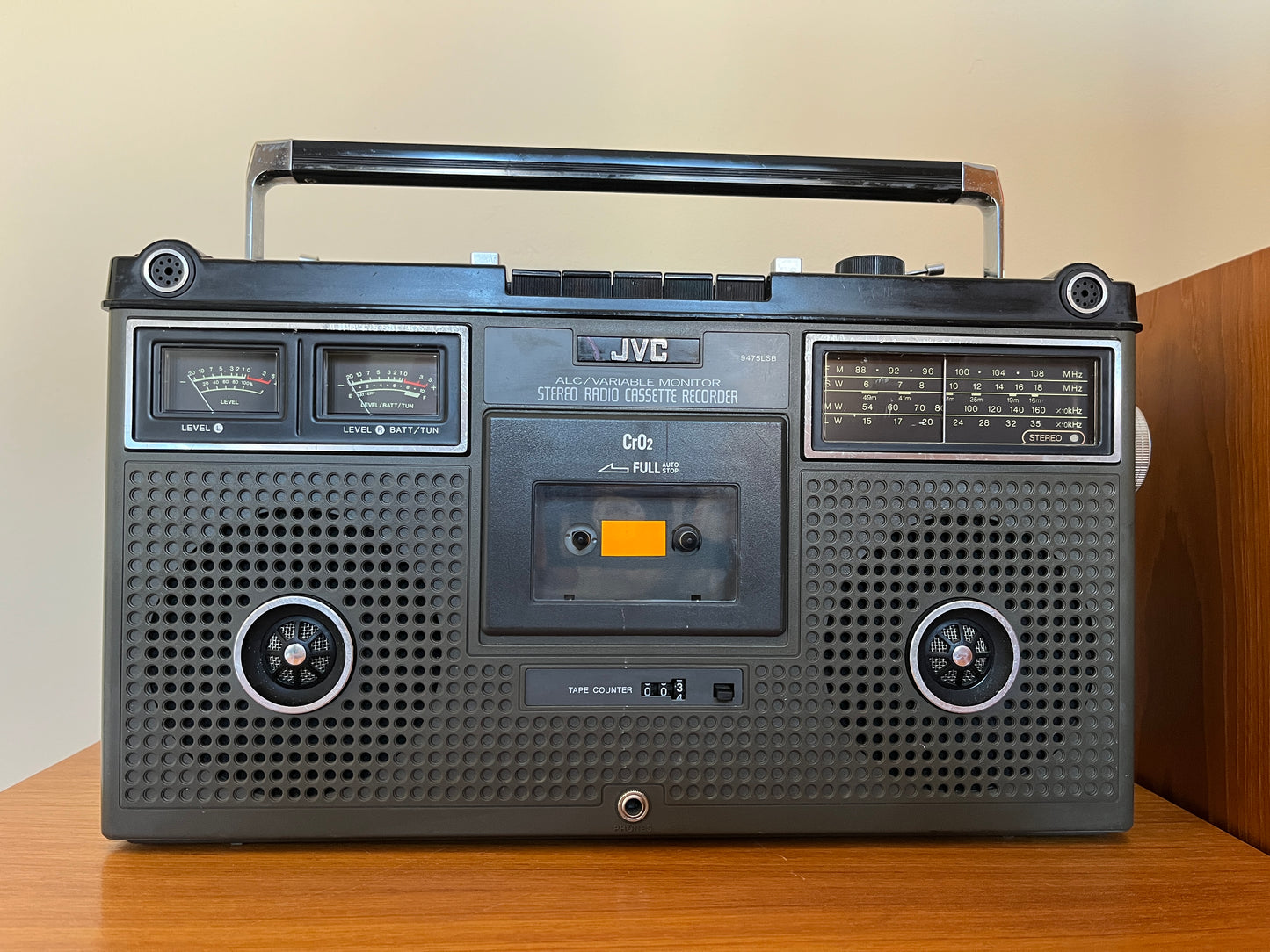 JVC 9475LSB Radio Cassette. 1970s Boombox