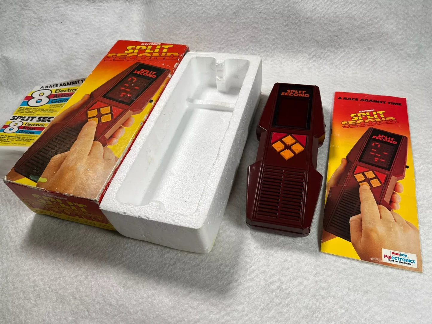 Split Second Palitoy Handheld Electronic Game with Box & Instructions