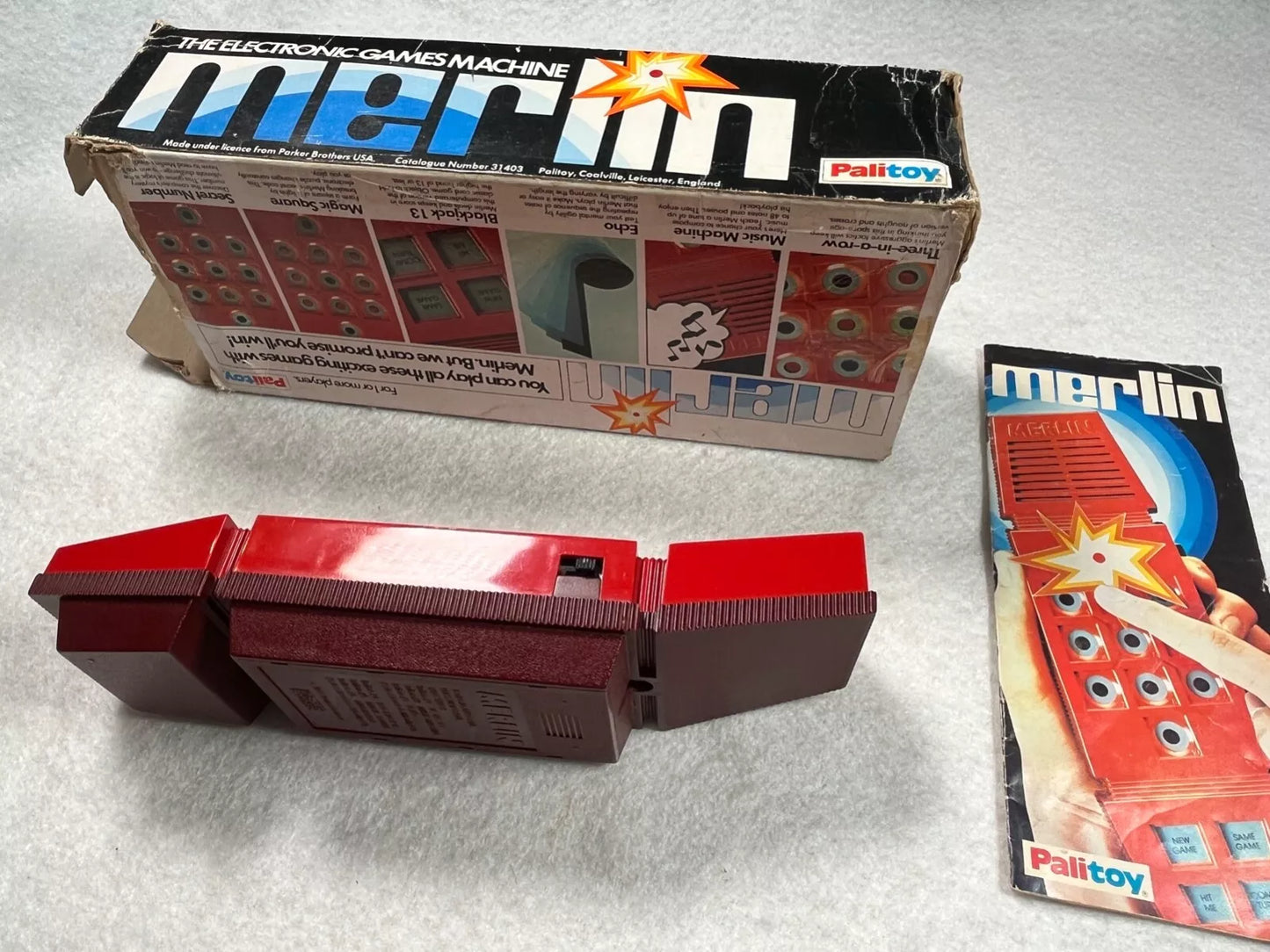 Merlin Palitoy Handheld Electronic Game with Box & Instructions