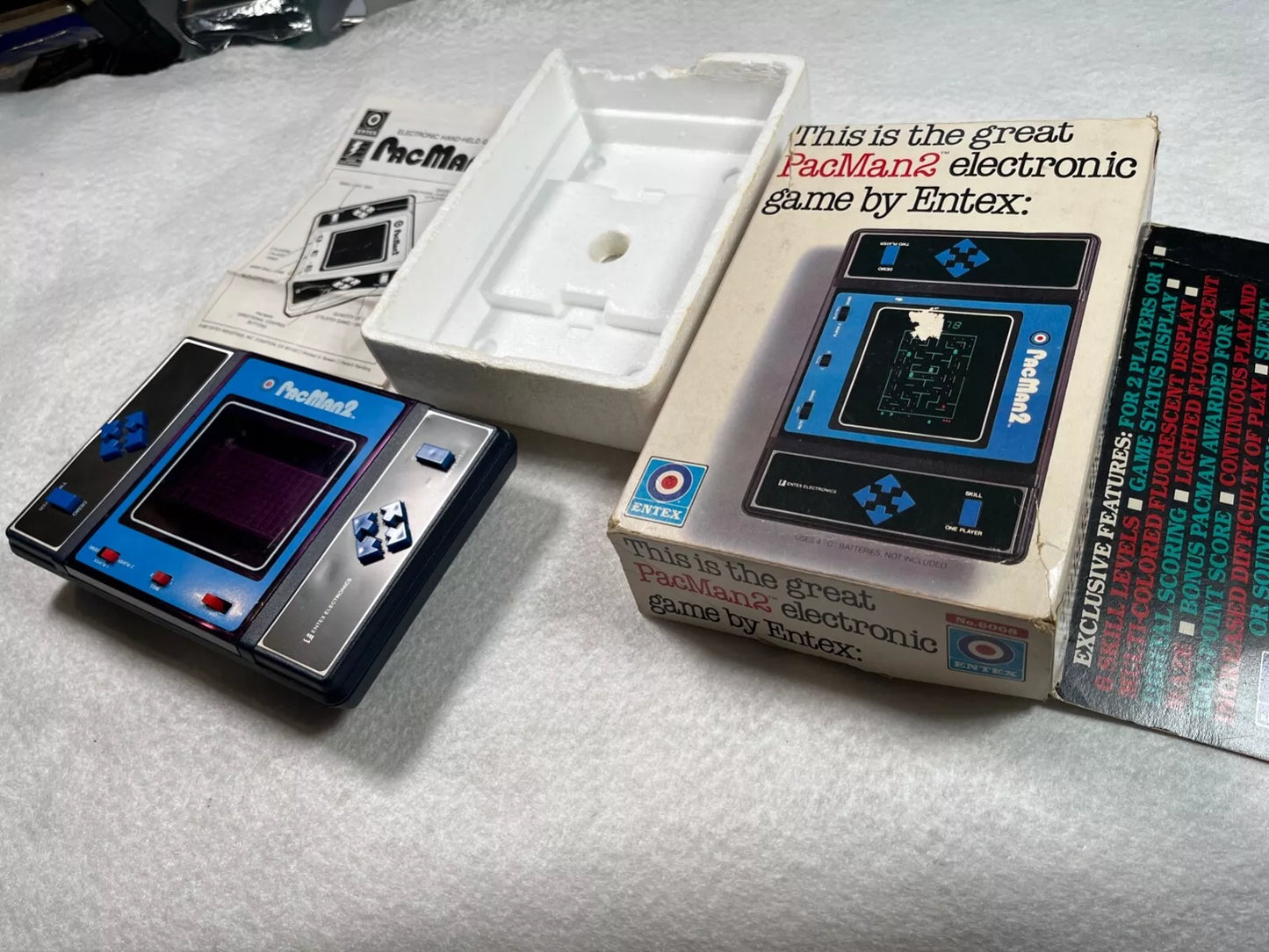 Pacman 2 Entex Handheld Electronic Game Boxed with Instructions