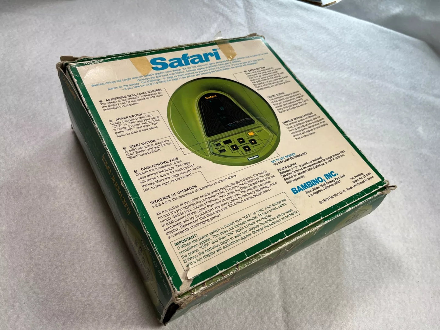 Safari Bambino Vintage Handheld Electronic Game, Boxed