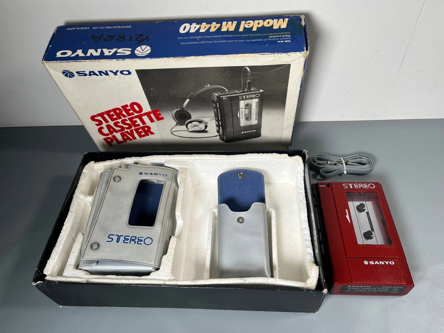 Sanyo M4440 Vintage Stereo Cassette Walkman, Boxed