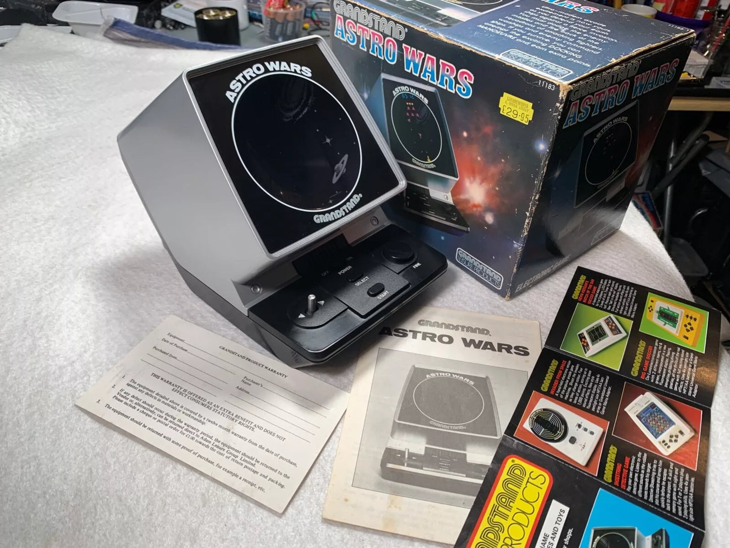 Astro Wars Grandstand Tabletop VFD Game Boxed with Instructions