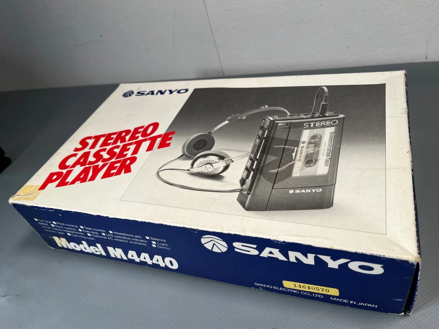 Sanyo M4440 Vintage Stereo Cassette Walkman, Boxed