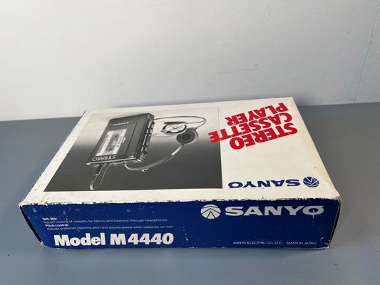 Sanyo M4440 Cassette Walkman Personal Stereo, Boxed