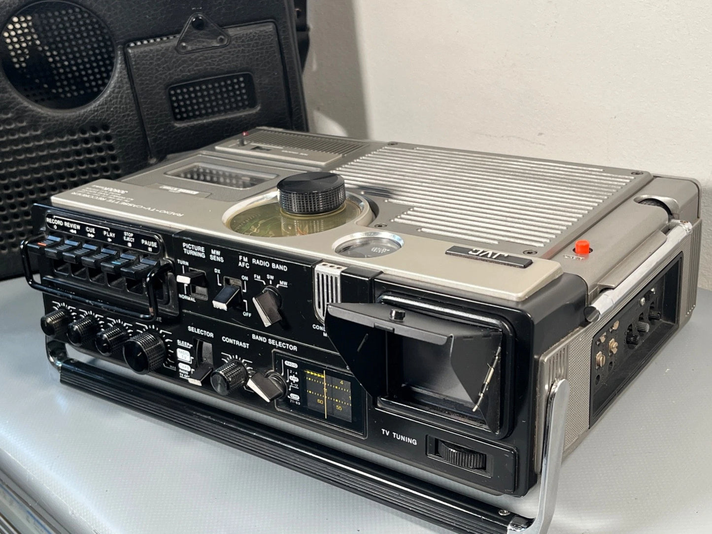 JVC 3060 Radio Cassette TV Boombox with Case & Hood