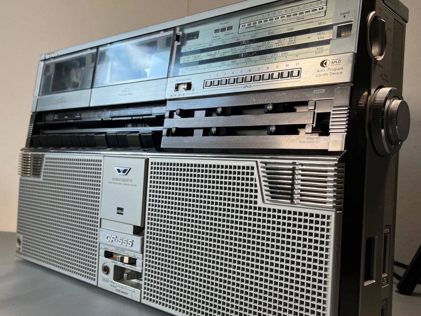 Sharp Boombox. NEW BELTS and Service. GF-555 1980s Radio Cassette. Fully Working