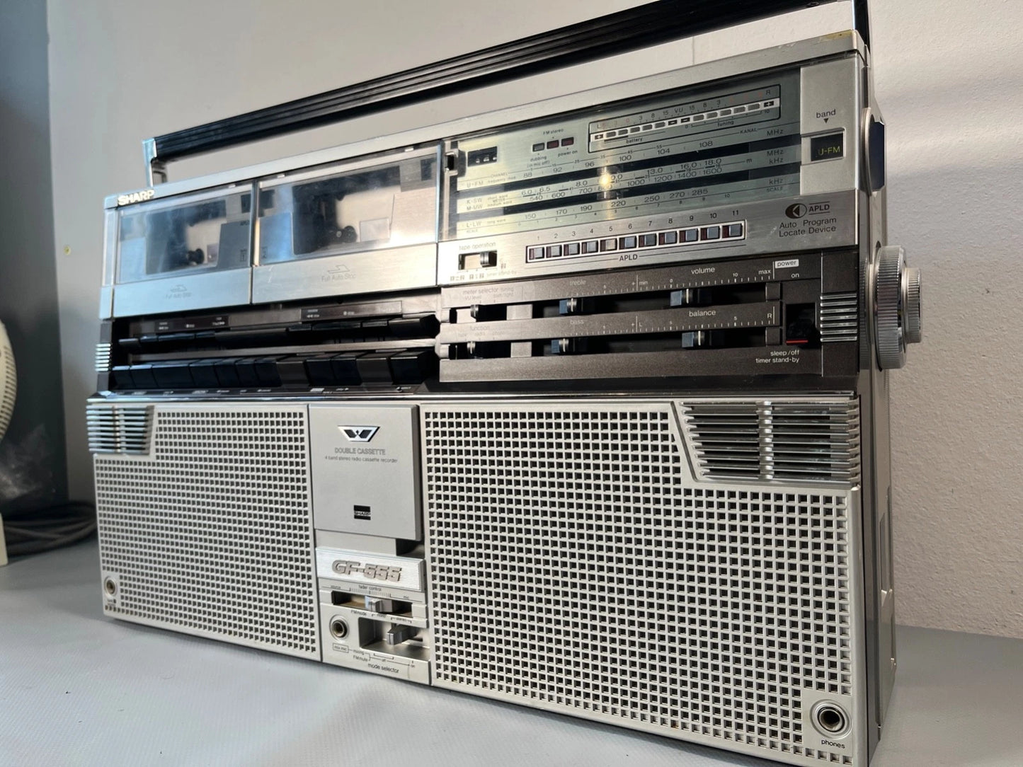 Sharp Boombox. NEW BELTS and Service. GF-555 1980s Radio Cassette. Fully Working