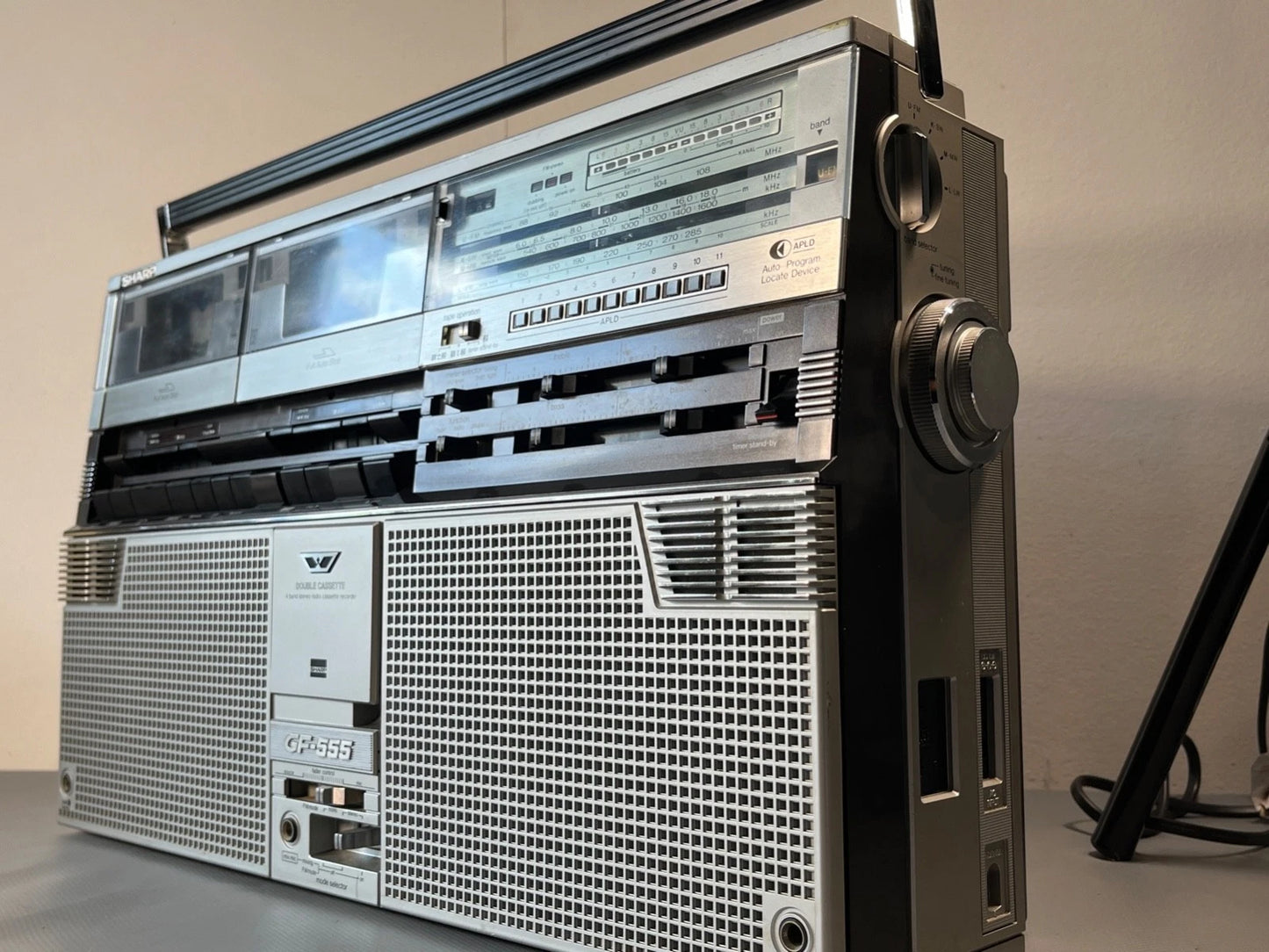 Sharp Boombox. NEW BELTS and Service. GF-555 1980s Radio Cassette. Fully Working