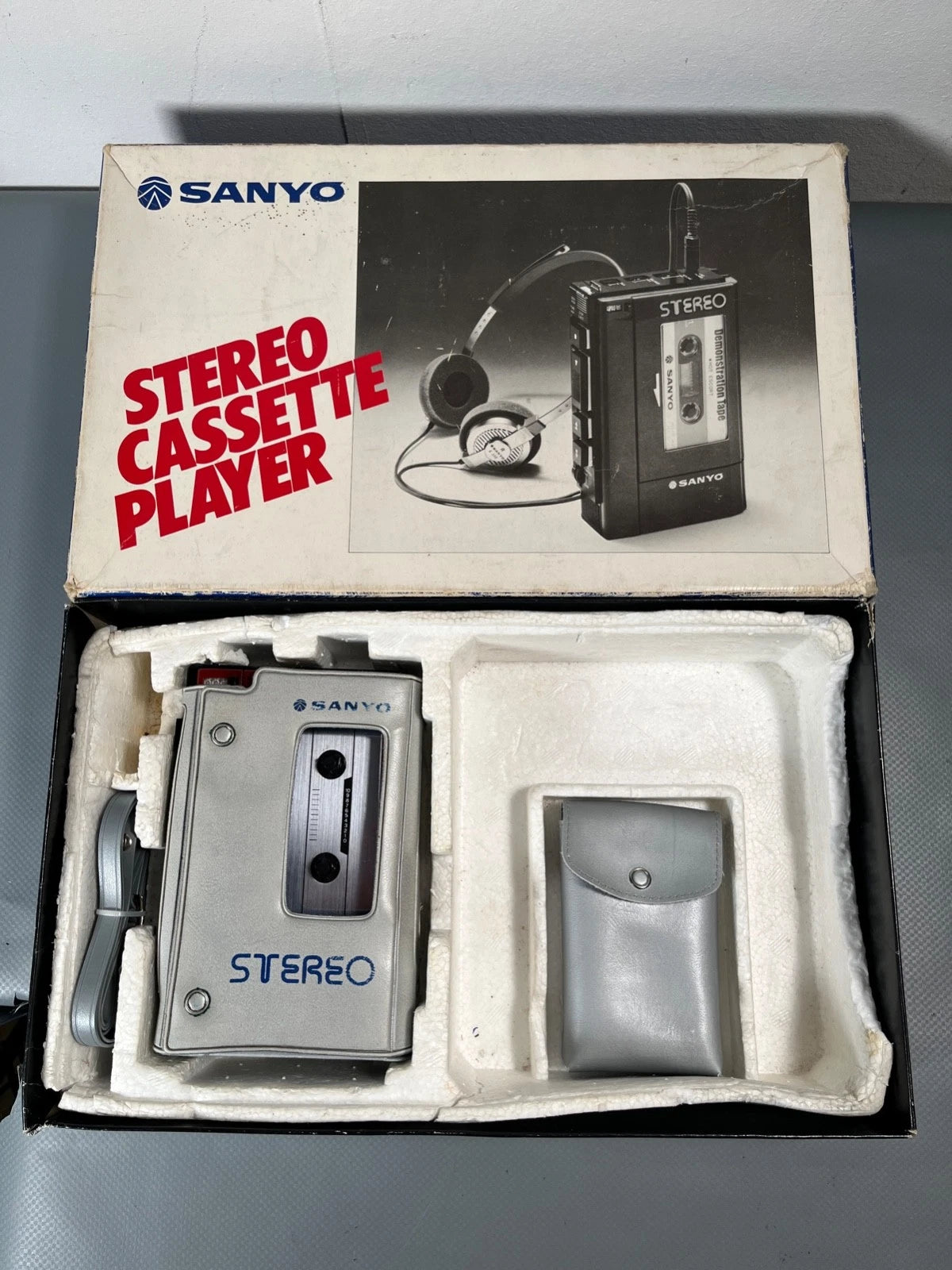 Sanyo M4440 Vintage Stereo Cassette Walkman, Boxed