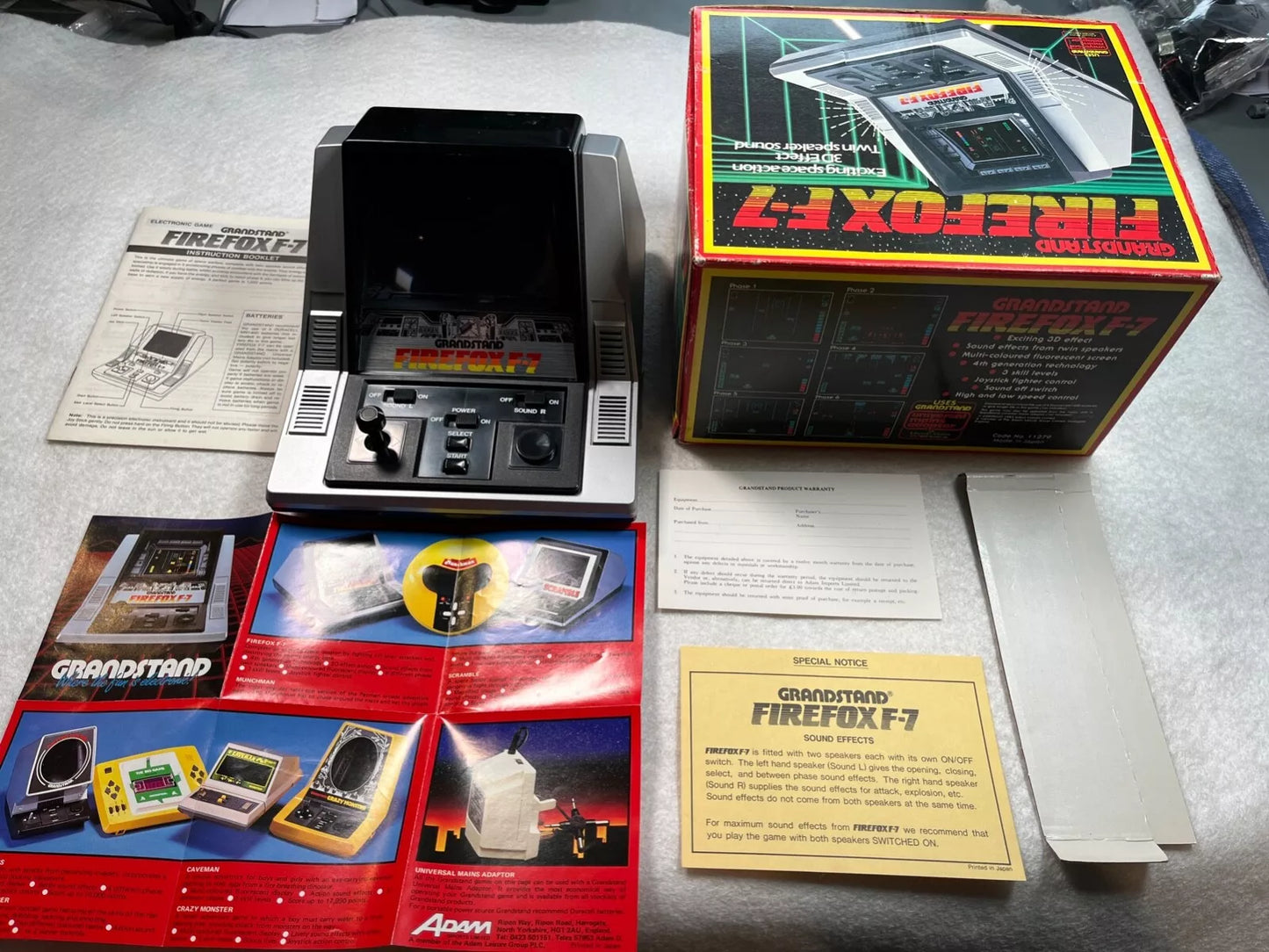 Firefox F-7 Grandstand Tabletop VFD Game Boxed with Instructions