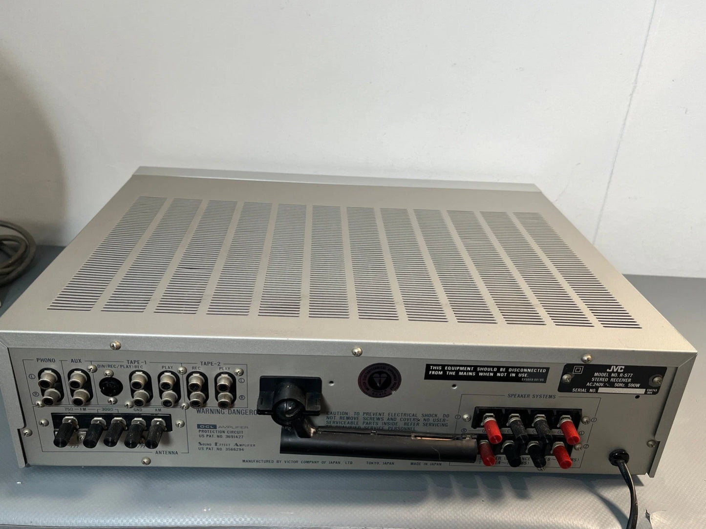 JVC R-S77 Vintage Amplifier Receiver. Phono Tape Amplifier AM/FM Tuner