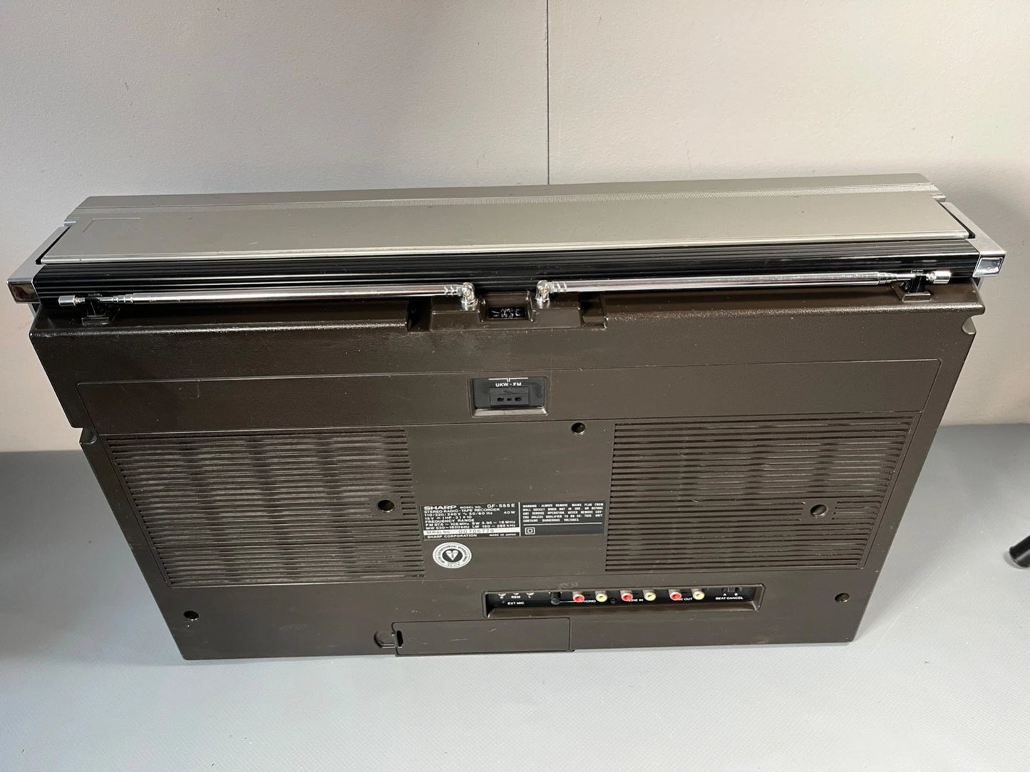 Boombox. Sharp GF-555 NEW BELTS, PINCH ROLLERS etc. 1980s Radio Cassette