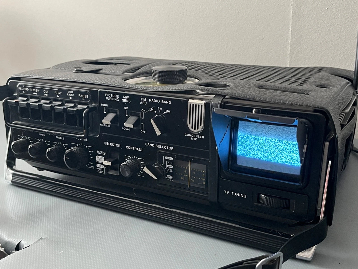 JVC 3060 Radio Cassette TV Boombox with Case & Hood