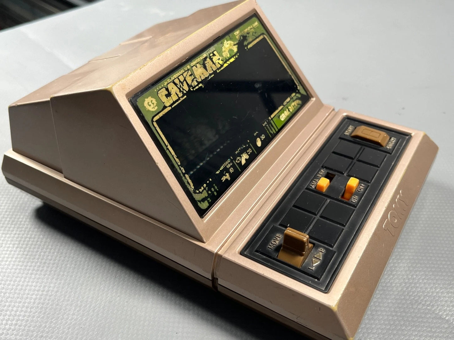 Tomy Caveman VFD Game Vintage Tabletop Arcade