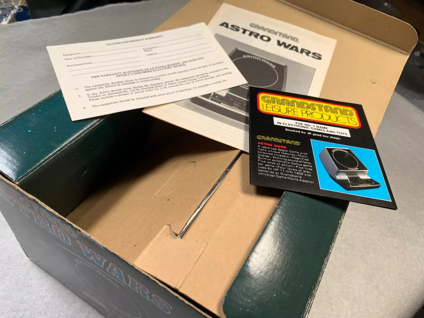 Astro Wars Grandstand Handheld Game with Box & Instructions