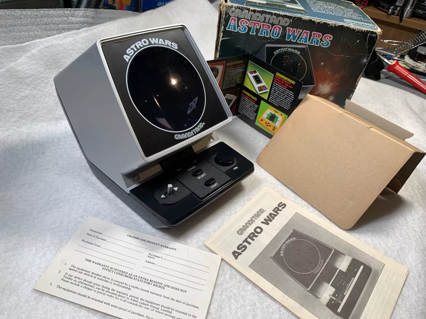 Astro Wars Grandstand Tabletop VFD Game Boxed with Instructions