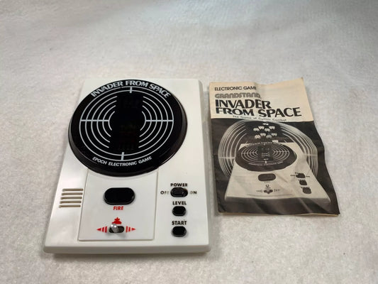 Invader From Space Grandstand VFD Handheld Electronic Game and Instructions