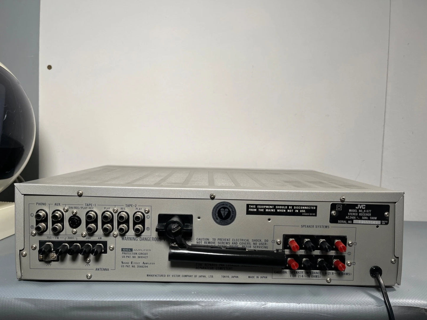 JVC R-S77 Receiver. Vintage Phono Tape Amplifier AM/FM Tuner