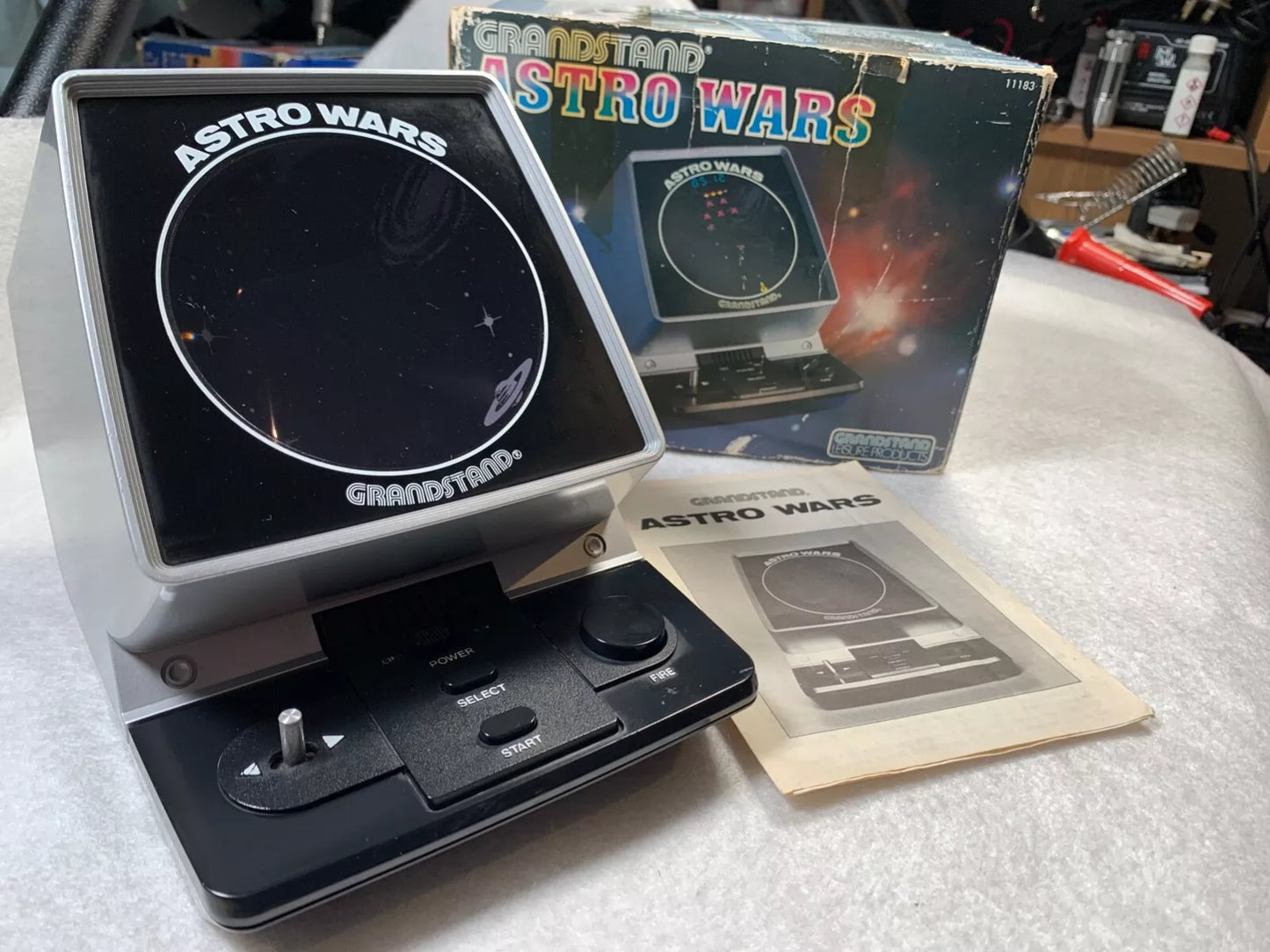 Astro Wars Grandstand Tabletop VFD Game Boxed with Instructions