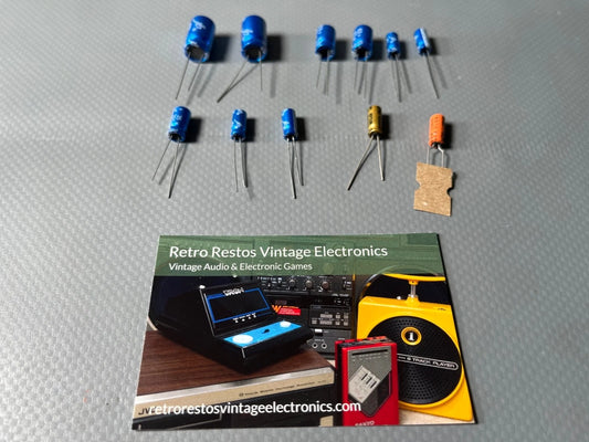 Capacitor Kit for JVC QL-F4 Quartz Lock Turntable. Complete Electrolytics Kit