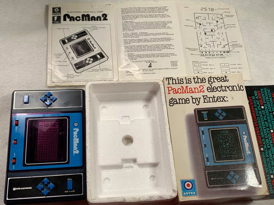 Pacman 2 Entex VFD Handheld Electronic Game Boxed with Instructions
