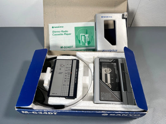 Sanyo M-G34DT Radio Cassette Walkman Boxed