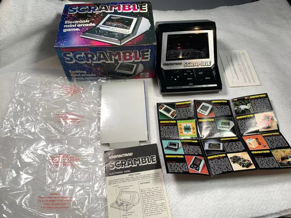 Scramble Grandstand Tabletop VFD Electronic Game with Box & Instructions