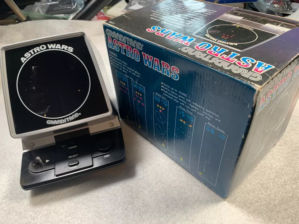 Astro Wars Grandstand Tabletop VFD Game Boxed with Instructions