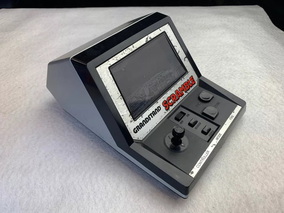 Scramble Grandstand VFD Tabletop Electronic Game with Box Rare Red Font