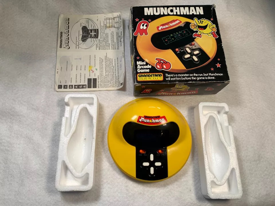 Munchman Grandstand VFD Tabletop Electronic Game Boxed