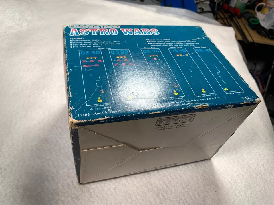 Astro Wars Grandstand Tabletop VFD Game Boxed with Instructions